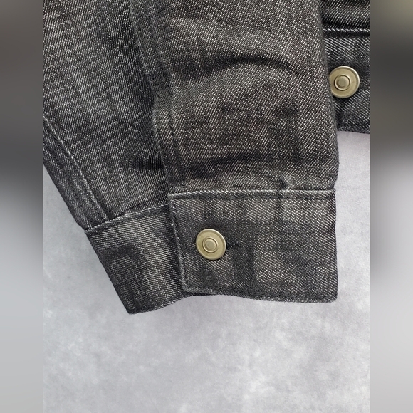 Like Love " Sew in love" Black Cropped Denim‎ Jacket Cotton Size XL - Picture 4 of 8